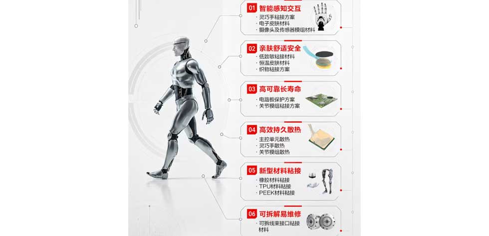 人形机器人各部件粘接胶水解决方案
